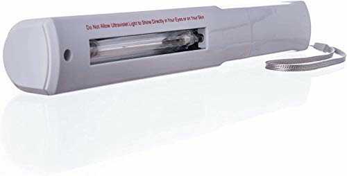 Portable UV light sanitizer with a wrist strap