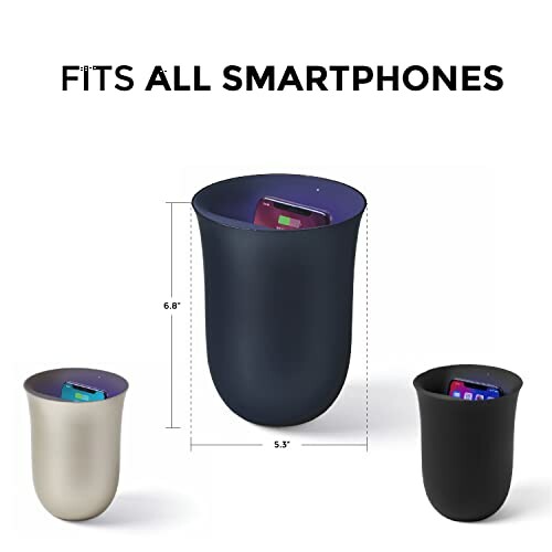 Three smartphone amplifier cups, fits all smartphones.